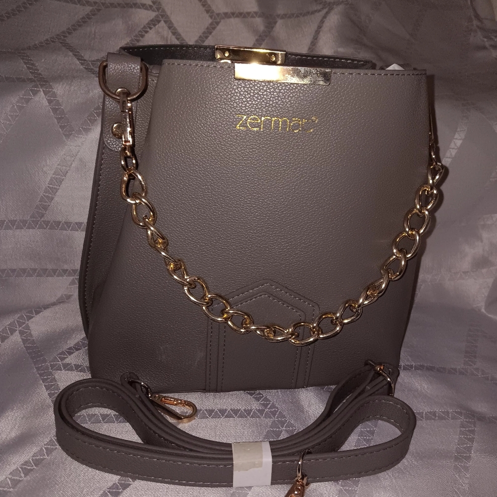 Gray Chain Strap Women's Bag